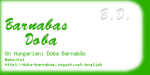 barnabas doba business card
