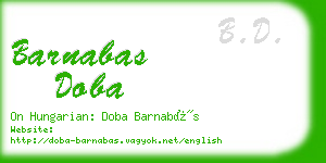 barnabas doba business card